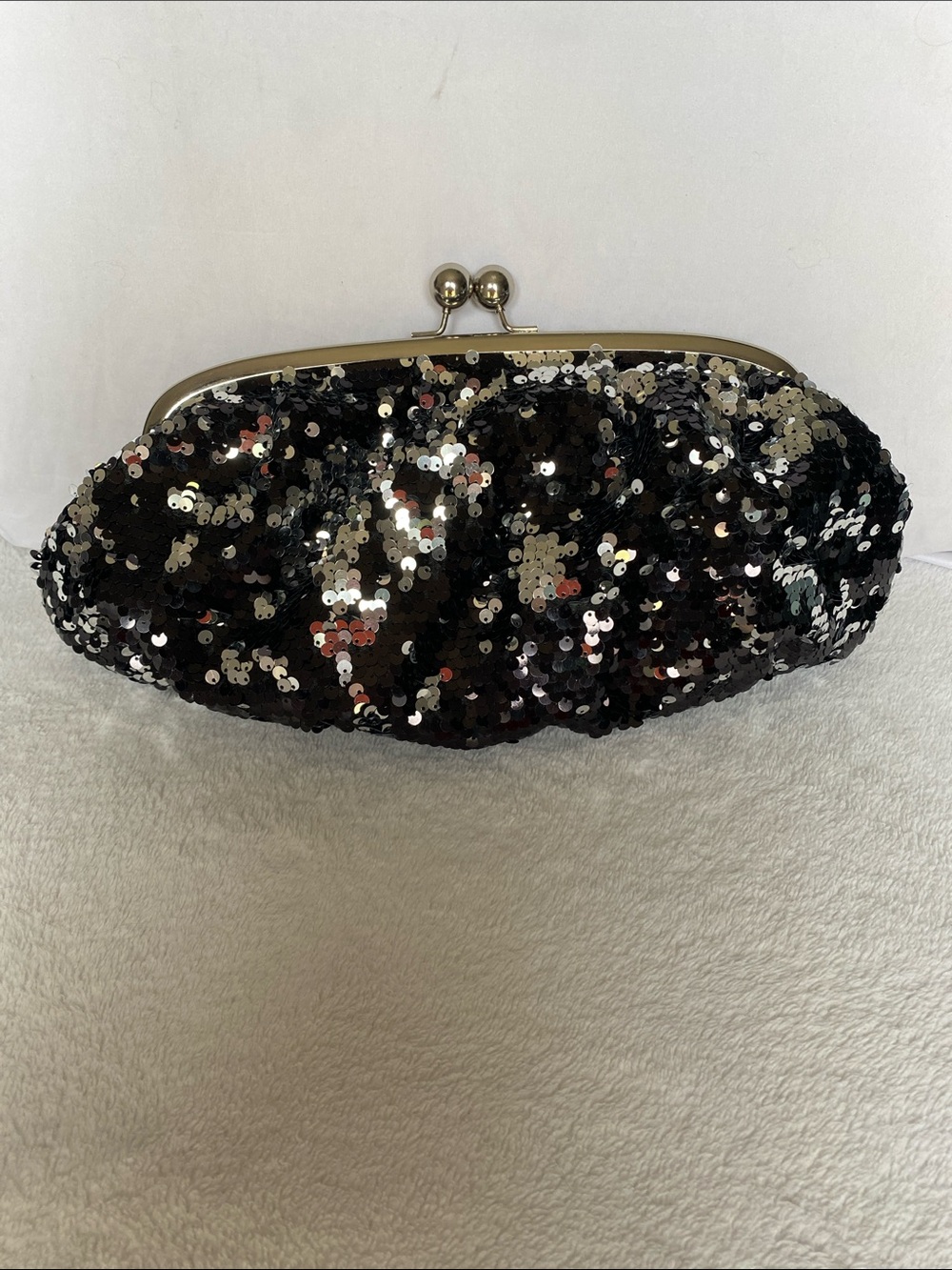 Mossimo Supply Co. Black Sequin Kiss-Lock Clutch